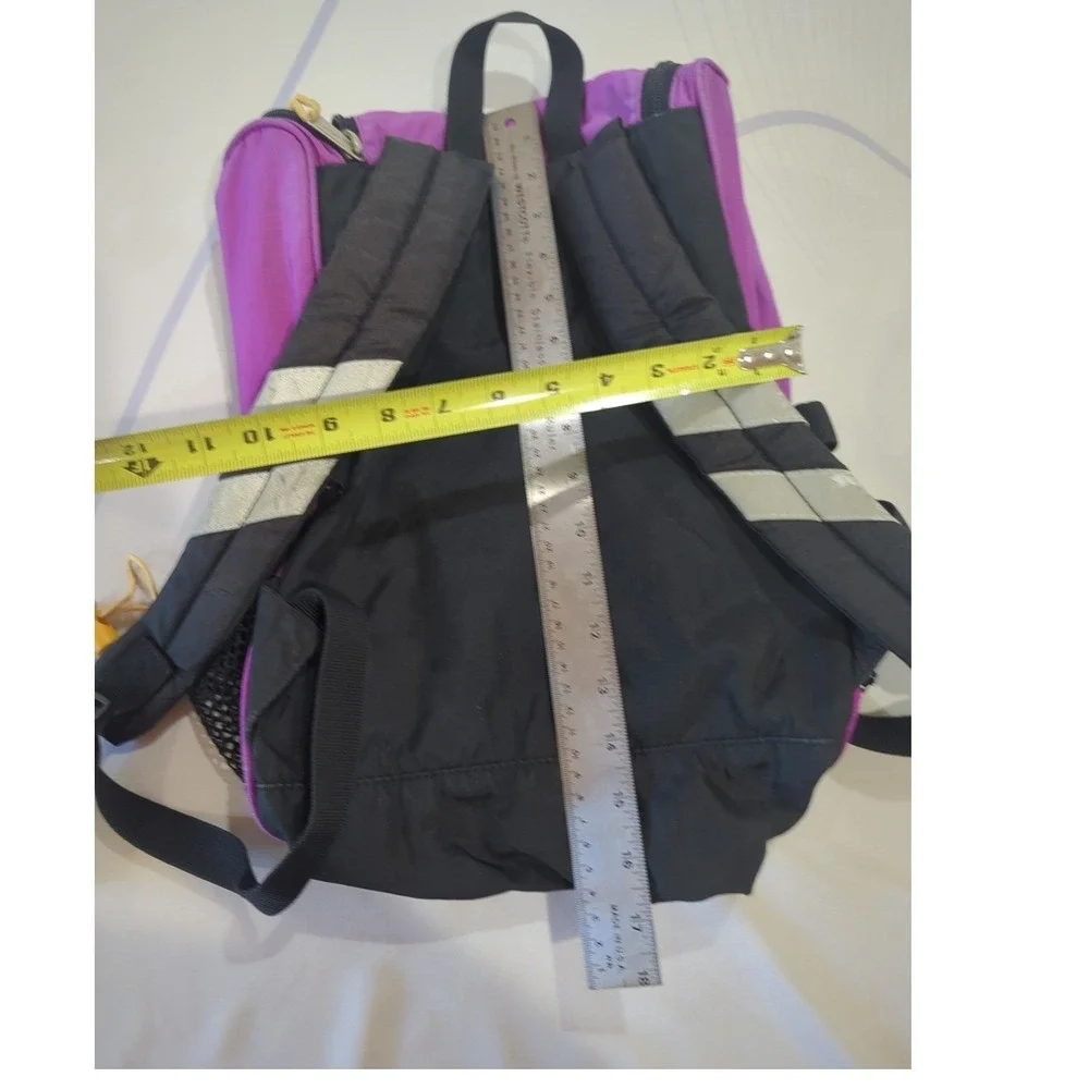 Vintage Lands' End Backpack Purple Black 1990s Hiking Daypack Y2K
